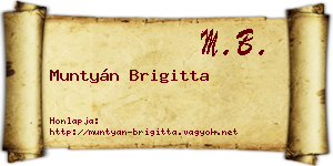 Muntyán Brigitta névjegykártya