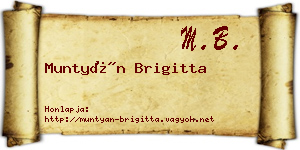 Muntyán Brigitta névjegykártya